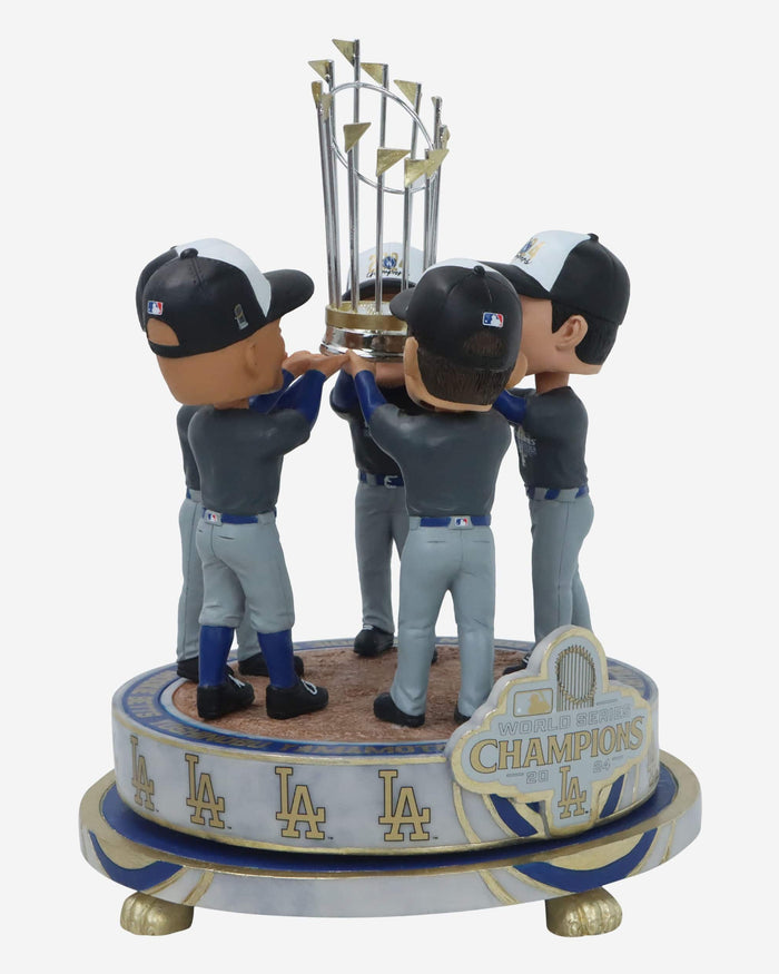 Los Angeles Dodgers 2024 World Series Champions Trophy Spinner Mini Bobblehead Scene FOCO - FOCO.com