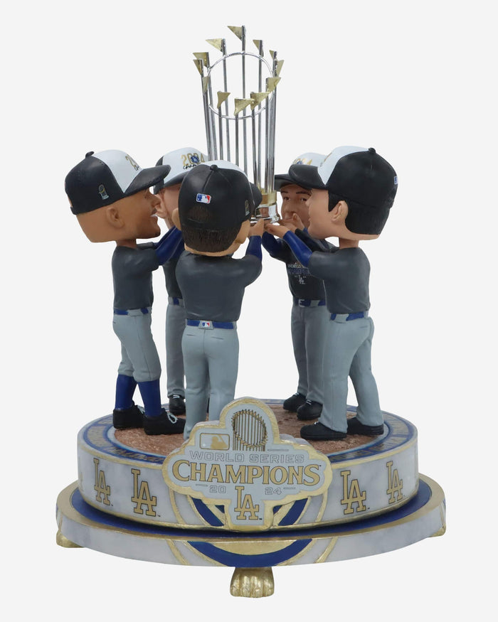 Los Angeles Dodgers 2024 World Series Champions Trophy Spinner Mini Bobblehead Scene FOCO - FOCO.com