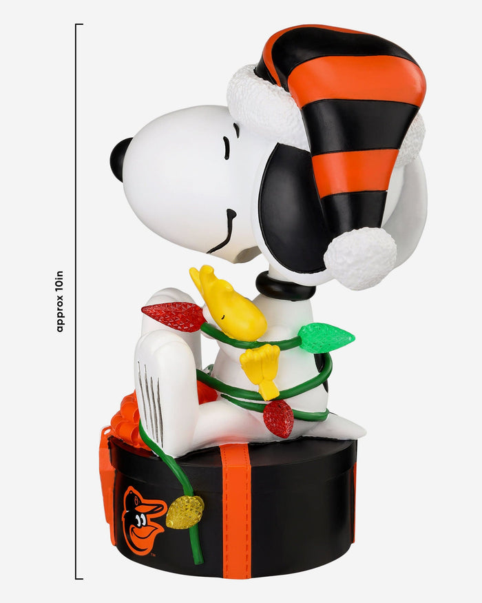 Baltimore Orioles Snoopy & Woodstock Peanuts Christmas Light Up Bobblehead FOCO - FOCO.com