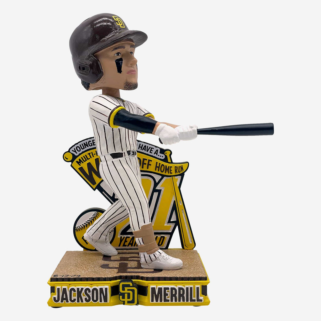 Jackson Merrill San Diego Padres Youngest Player With a Walk Off & Multi Home Run Game Bobblehead FOCO - FOCO.com