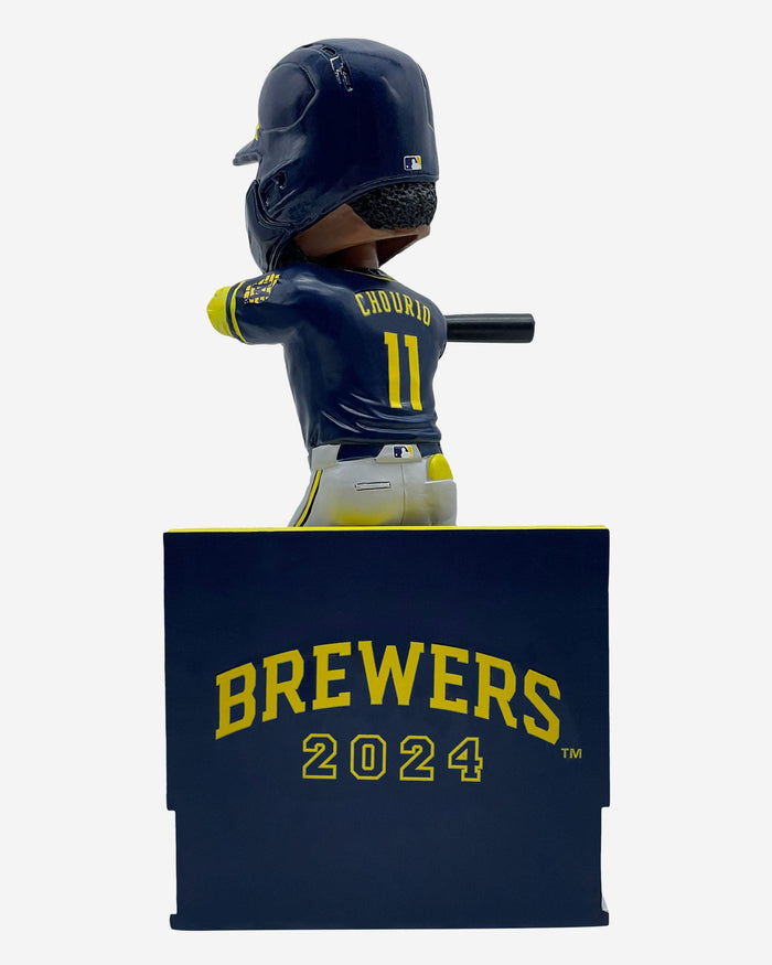 Jackson Chourio Milwaukee Brewers Youngest Ever 20 Home Runs and 20 Stolen Bases Season Bobblehead FOCO - FOCO.com