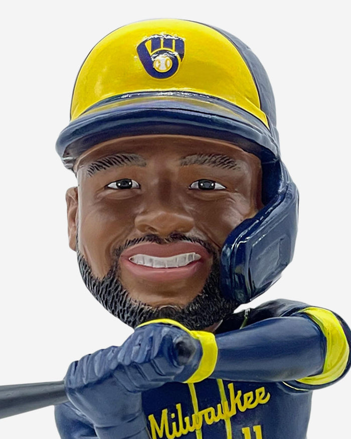 Jackson Chourio Milwaukee Brewers Youngest Ever 20 Home Runs and 20 Stolen Bases Season Bobblehead FOCO - FOCO.com