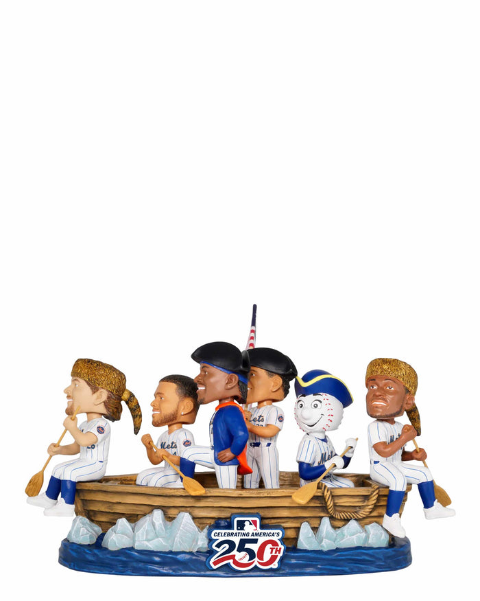 New York Mets America's 250th Anniversary Crossing the Delaware Mini Bobblehead Scene