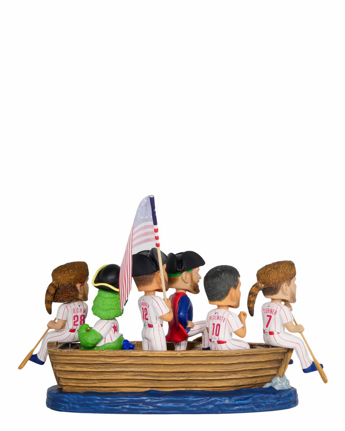 Philadelphia Phillies America's 250th Anniversary Crossing the Delaware Mini Bobblehead Scene