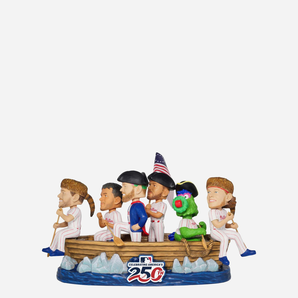Philadelphia Phillies America's 250th Anniversary Crossing the Delaware Mini Bobblehead Scene FOCO - FOCO.com