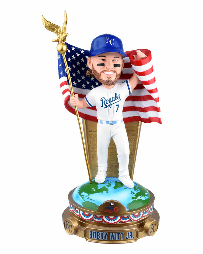 Bobby Witt Jr Kansas City Royals America's 250th Anniversary Flag Bobblehead FOCO - FOCO.com