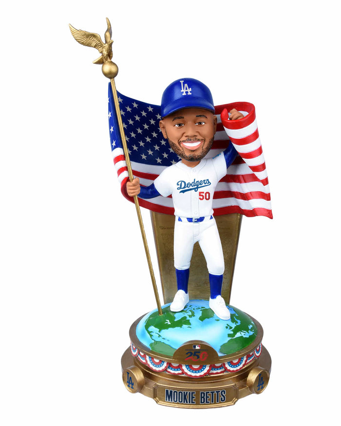 Mookie Betts Los Angeles Dodgers America's 250th Anniversary Flag Bobblehead FOCO - FOCO.com