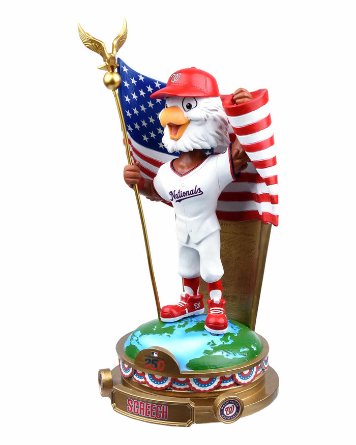 Screech Washington Nationals America's 250th Anniversary Flag Mascot Bobblehead FOCO - FOCO.com