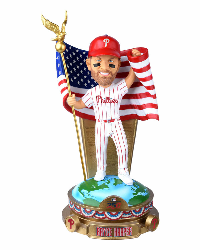 Bryce Harper Philadelphia Phillies America's 250th Anniversary Flag Bobblehead FOCO - FOCO.com