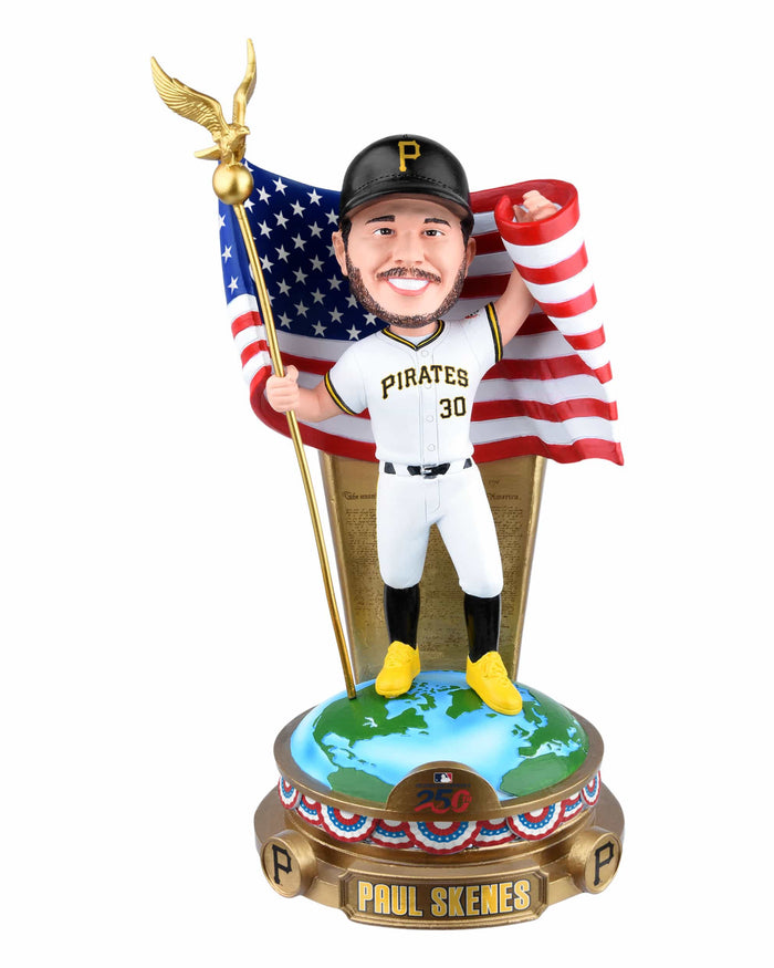 Paul Skenes Pittsburgh Pirates America's 250th Anniversary Flag Bobblehead FOCO - FOCO.com