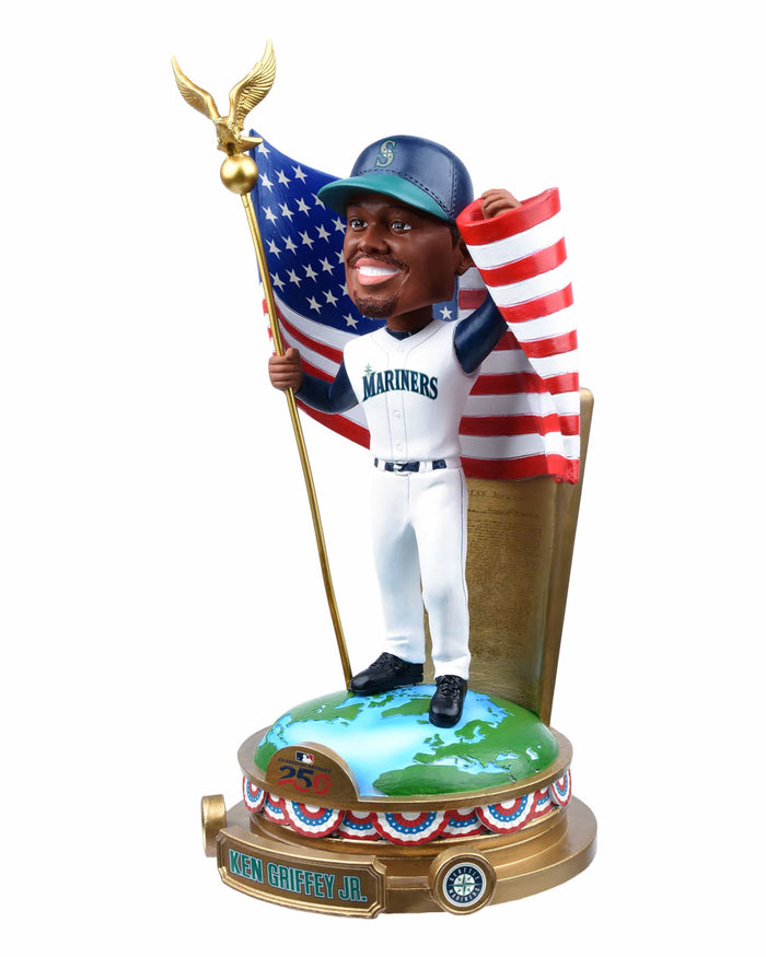 Ken Griffey Jr Seattle Mariners America's 250th Anniversary Flag Bobblehead FOCO - FOCO.com