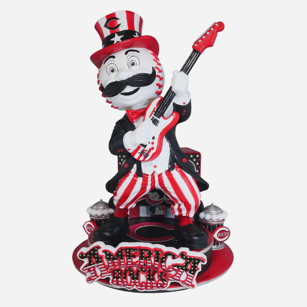 Mr Redlegs Cincinnati Reds America's 250th Anniversary Star Spangled Banner Sound Chip Mascot Bobblehead FOCO - FOCO.com