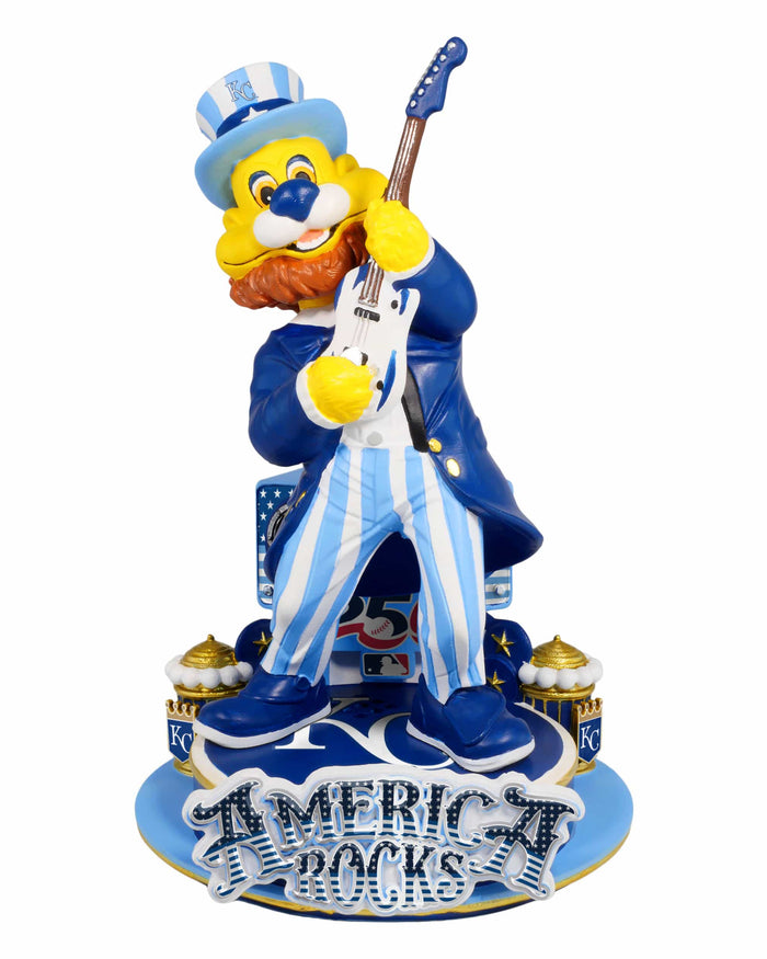 Sluggerrr Kansas City Royals America's 250th Anniversary Star Spangled Banner Sound Chip Mascot Bobblehead