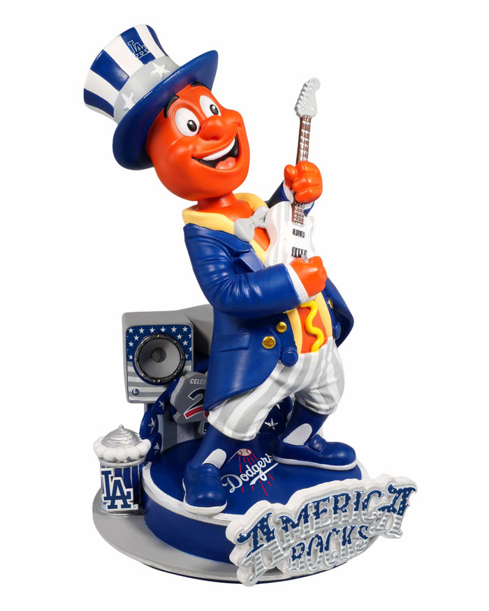 Dodger Dog Los Angeles Dodgers America's 250th Anniversary Star Spangled Banner Sound Chip Mascot Bobblehead FOCO - FOCO.com