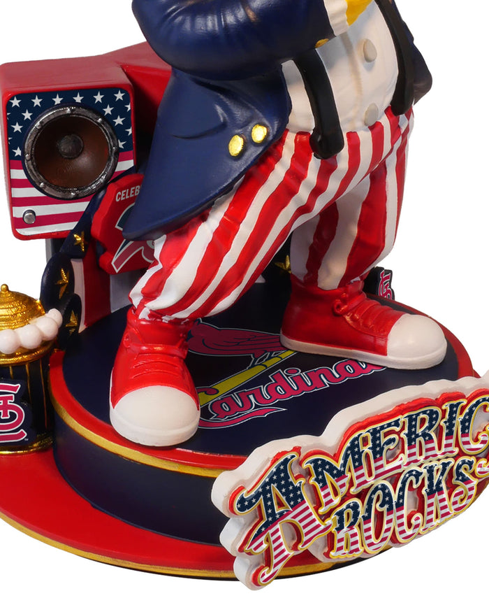 Fredbird St Louis Cardinals America's 250th Anniversary Star Spangled Banner Sound Chip Mascot Bobblehead