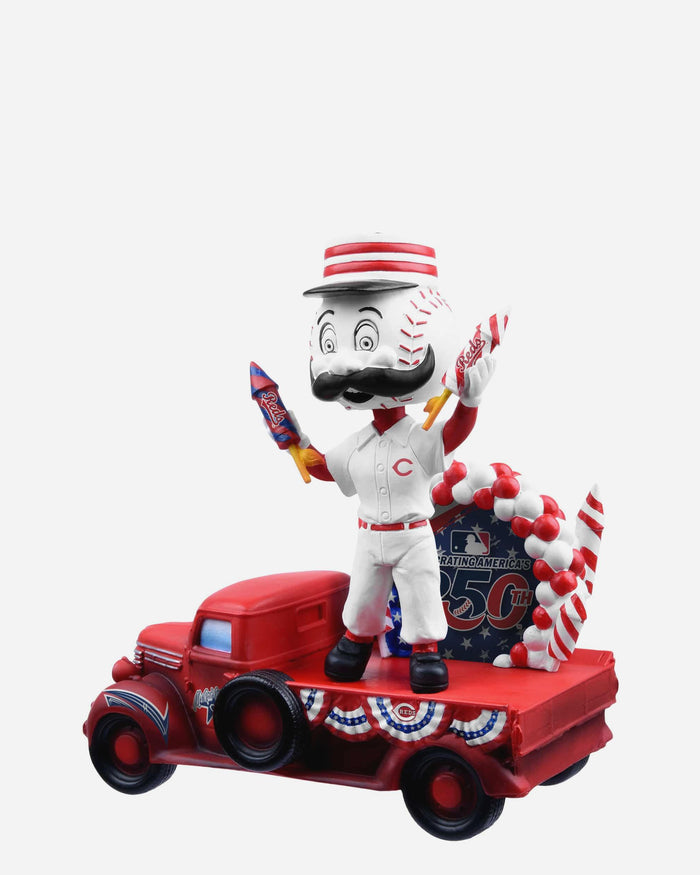 Mr Redlegs Cincinnati Reds America's 250th Anniversary Parade Float Mascot Bobblehead FOCO - FOCO.com