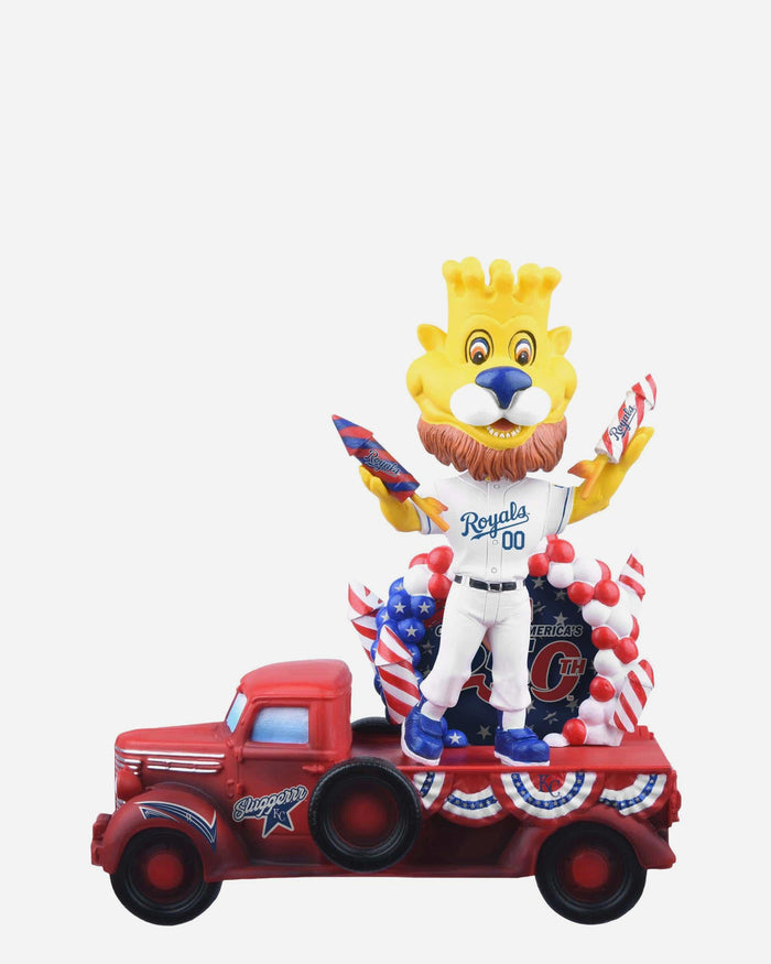 Sluggerrr Kansas City Royals America's 250th Anniversary Parade Float Mascot Bobblehead FOCO - FOCO.com