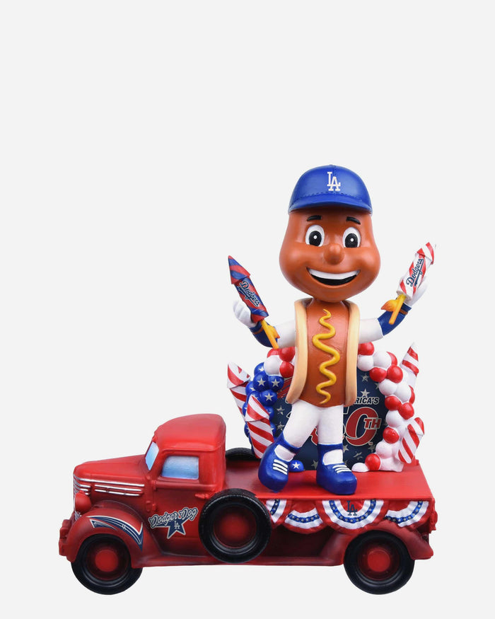 Dodger Dog Los Angeles Dodgers America's 250th Anniversary Parade Float Mascot Bobblehead FOCO - FOCO.com
