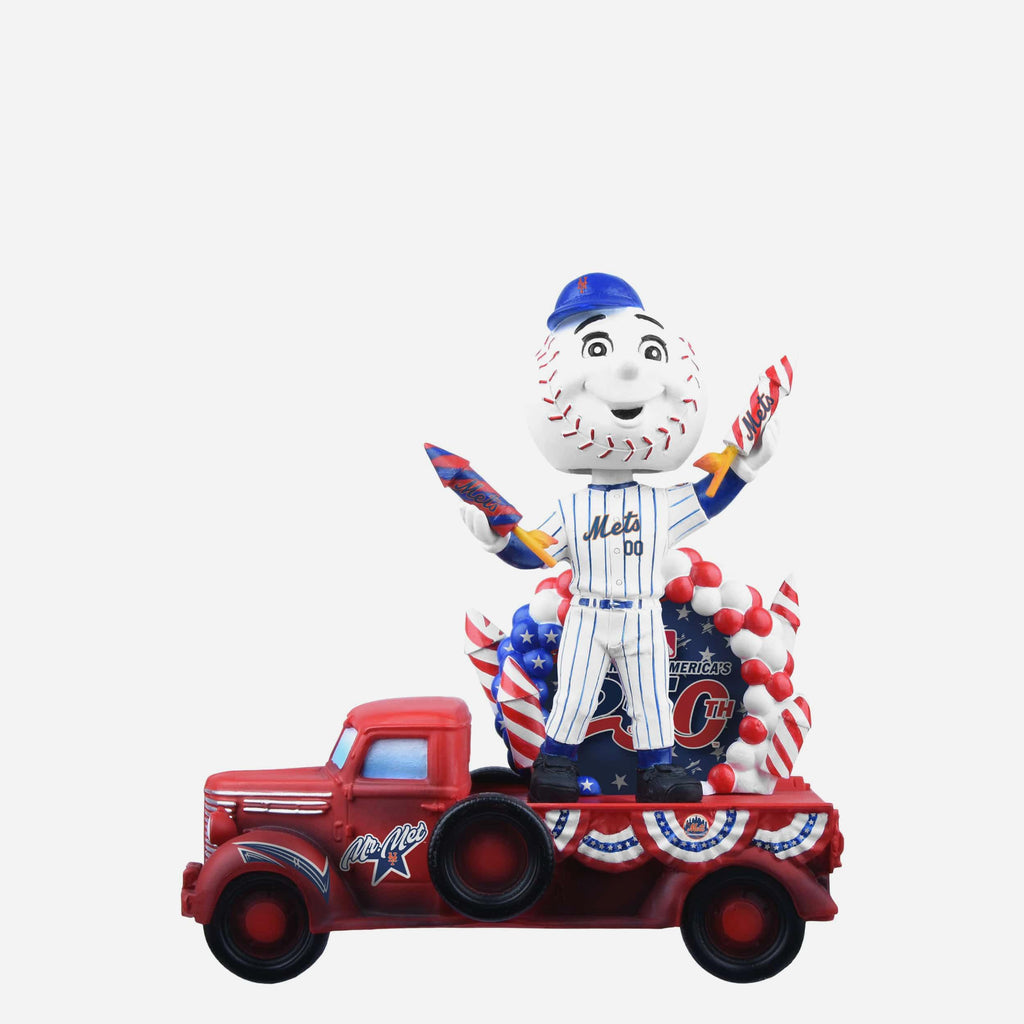 Mr Met New York Mets America's 250th Anniversary Parade Float Mascot Bobblehead FOCO - FOCO.com