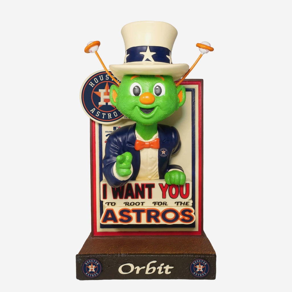 Orbit Houston Astros America's 250th Anniversary Uncle Sam Mascot Bobblehead FOCO - FOCO.com