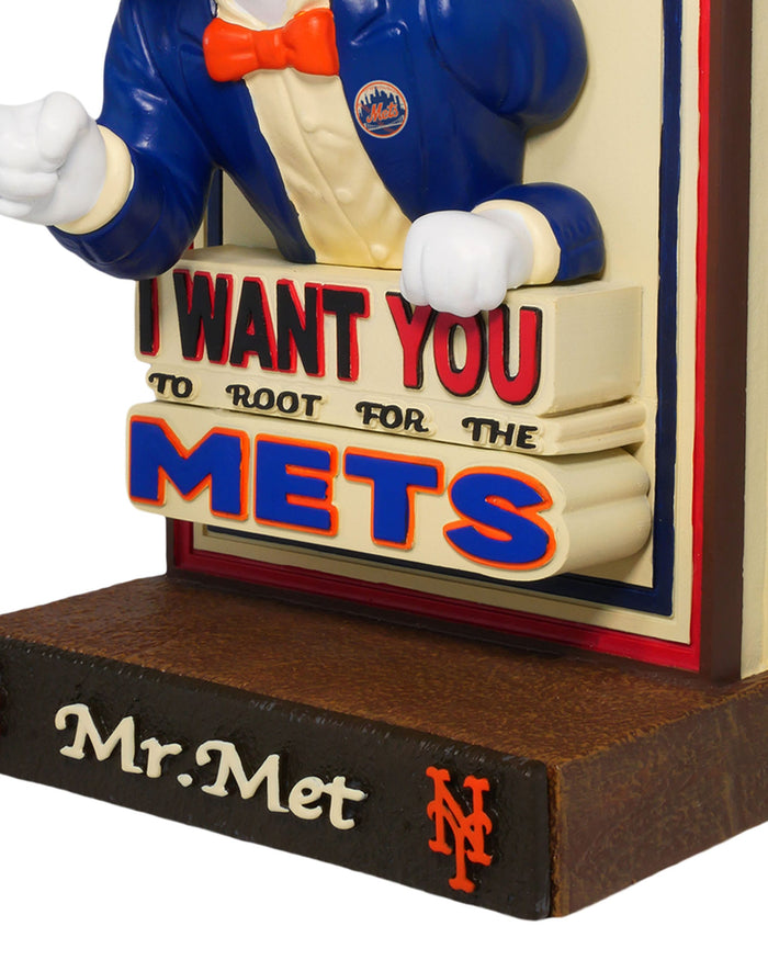 Mr Met New York Mets America's 250th Anniversary Uncle Sam Mascot Bobblehead
