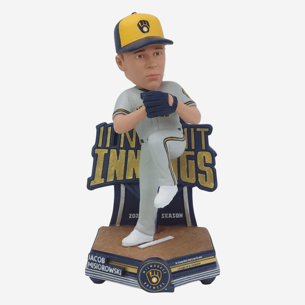 Jacob Misiorowski Milwaukee Brewers 11 No-Hit Innings Career Start Bobblehead FOCO - FOCO.com