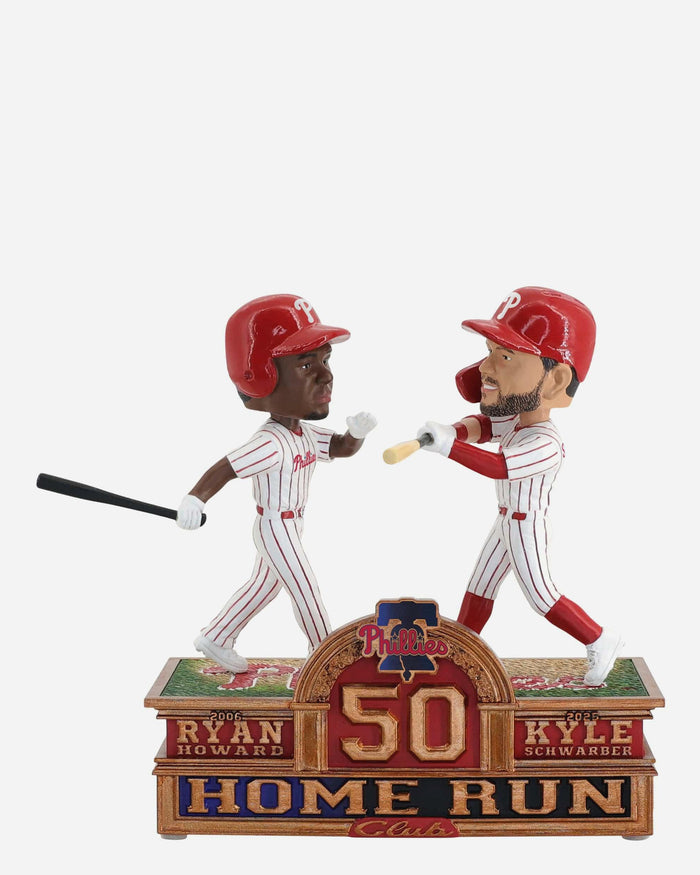 Kyle Schwarber and Ryan Howard Philadelphia Phillies 50 Home Run Club Mini Scene Bobblehead FOCO - FOCO.com