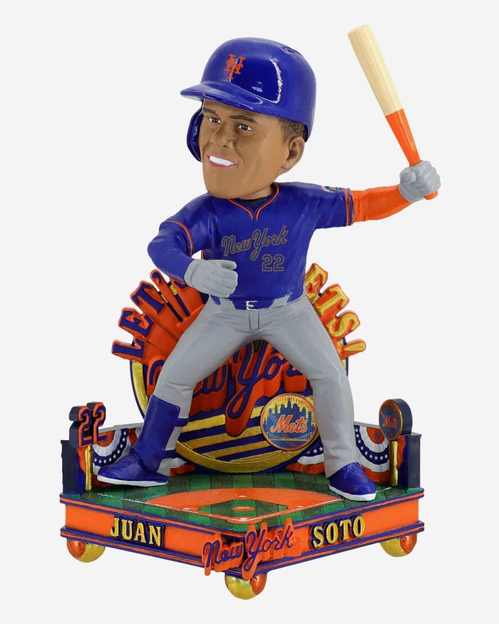 Juan Soto New York Mets Blue Alternate Uniform Bobblehead FOCO - FOCO.com