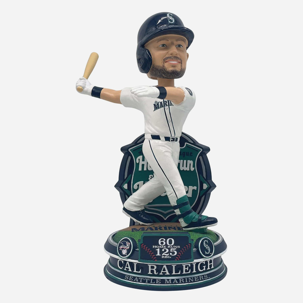 Cal Raleigh Seattle Mariners 2025 American League Home Run & RBI Leader Bobblehead FOCO - FOCO.com