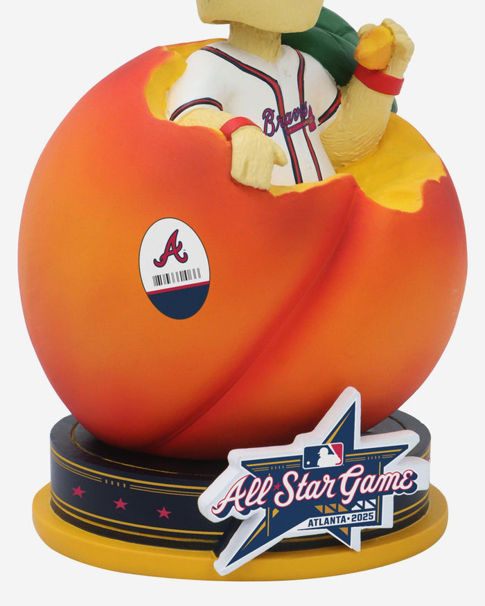 Blooper Atlanta Braves 2025 MLB All-Star Peach Mascot Mini Bobblehead Scene FOCO - FOCO.com