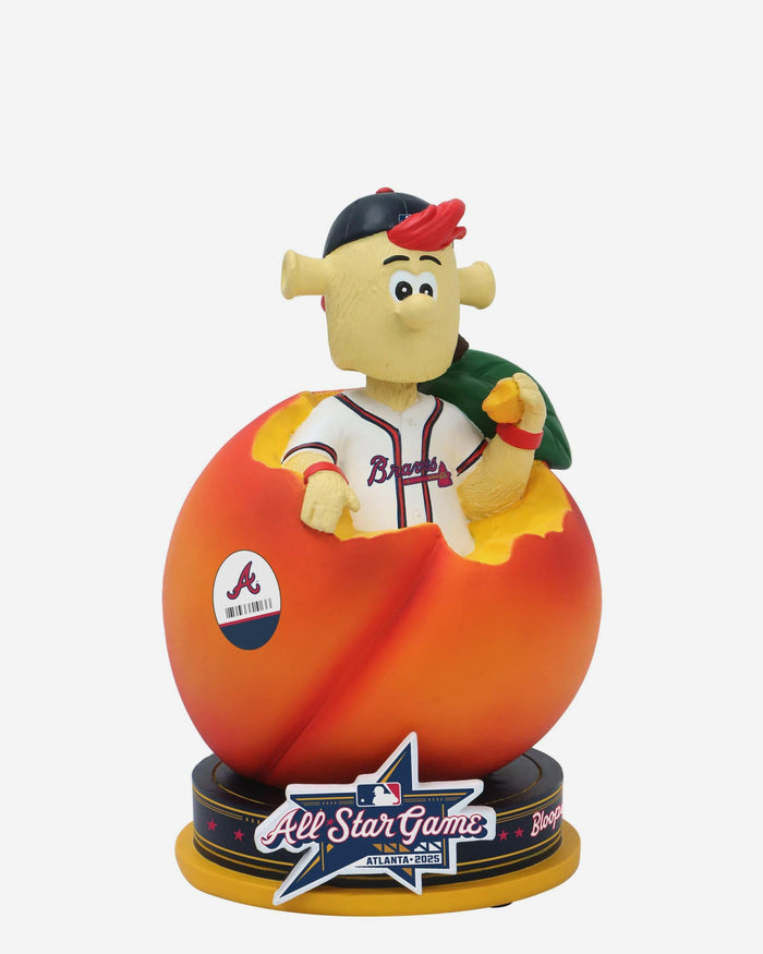 Blooper Atlanta Braves 2025 MLB All-Star Peach Mascot Mini Bobblehead Scene FOCO - FOCO.com