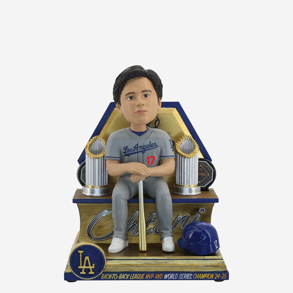 Shohei Ohtani Los Angeles Dodgers Back to Back League MVP and World Series Champion Mini Bobblehead FOCO - FOCO.com