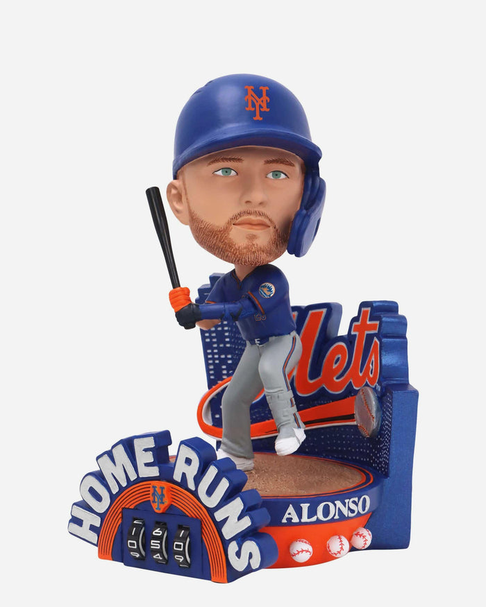 Pete Alonso New York Mets Home Run Counter Medium Bighead Bobblehead FOCO - FOCO.com