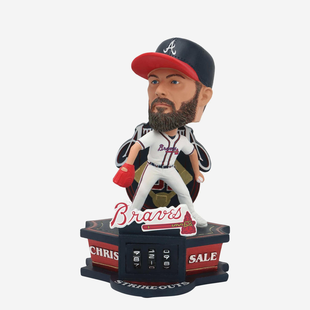 Chris Sale Atlanta Braves Strikeout Counter Medium Bighead Bobblehead FOCO - FOCO.com