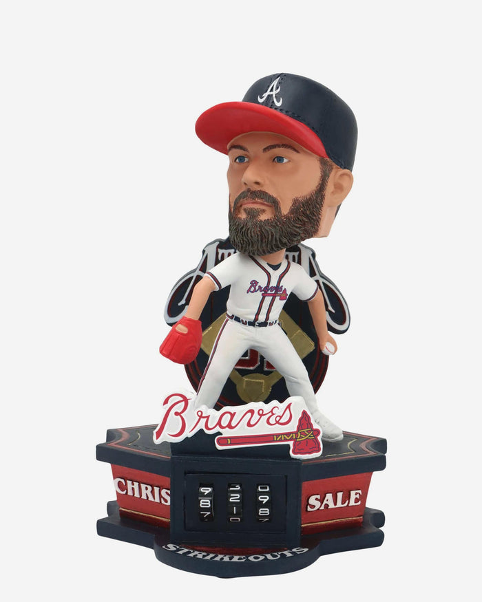 Chris Sale Atlanta Braves Strikeout Counter Medium Bighead Bobblehead FOCO - FOCO.com