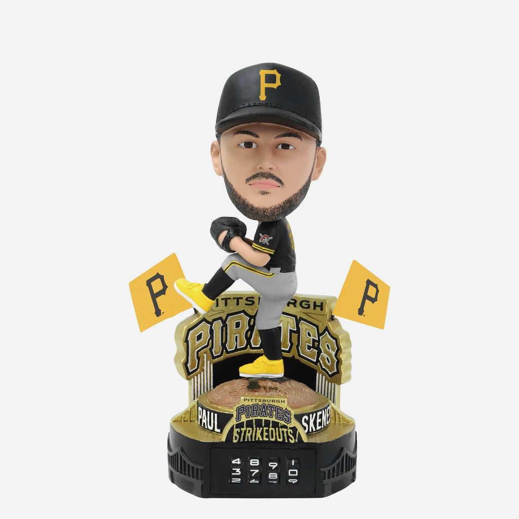 Paul Skenes Pittsburgh Pirates Strike Out Counter Medium Bighead Bobblehead FOCO - FOCO.com
