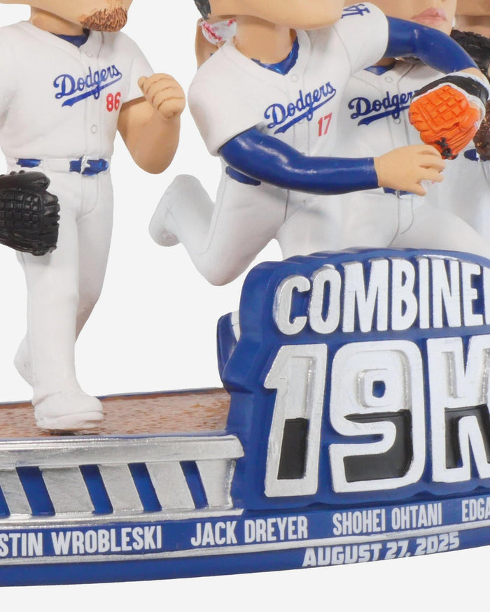 Los Angeles Dodgers 19 Strikeouts Franchise Record Mini Bobblehead Scene FOCO - FOCO.com