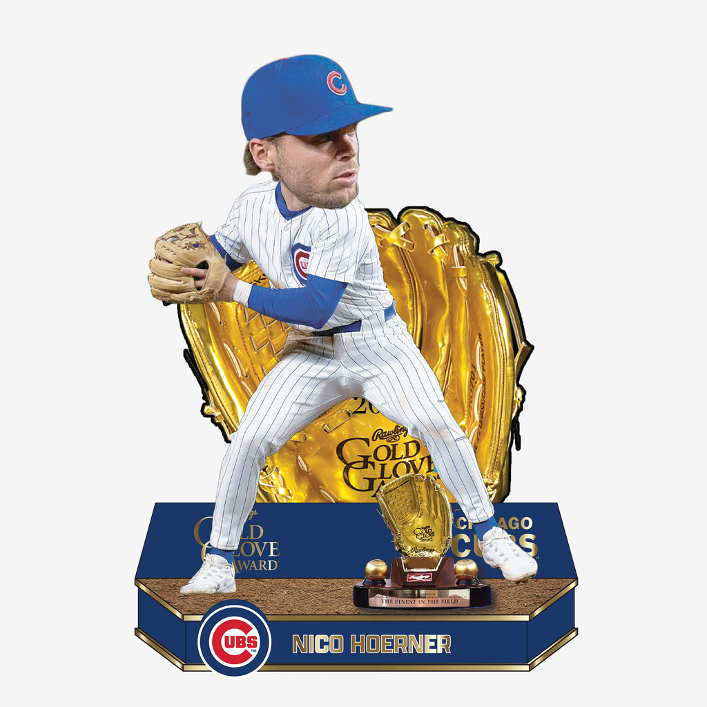Nico Hoerner Chicago Cubs 2025 Gold Glove Bobblehead FOCO - FOCO.com