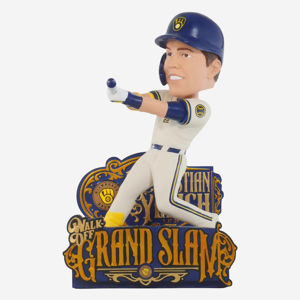 Christian Yelich Milwaukee Brewers Walk Off Grand Slam Bobblehead FOCO - FOCO.com
