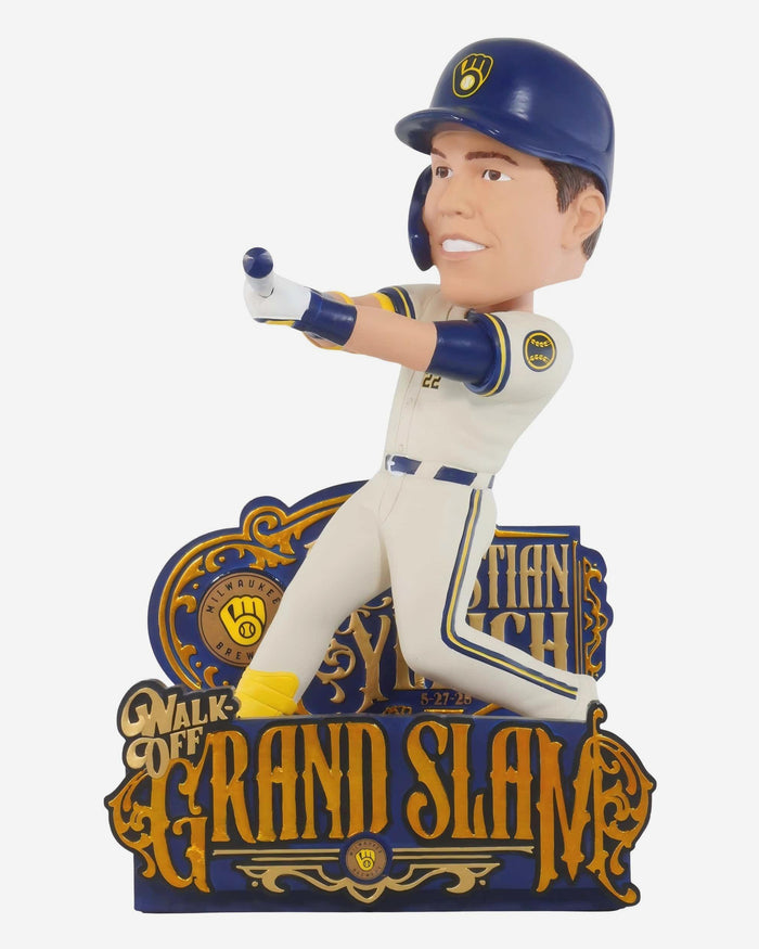 Christian Yelich Milwaukee Brewers Walk Off Grand Slam Bobblehead FOCO - FOCO.com