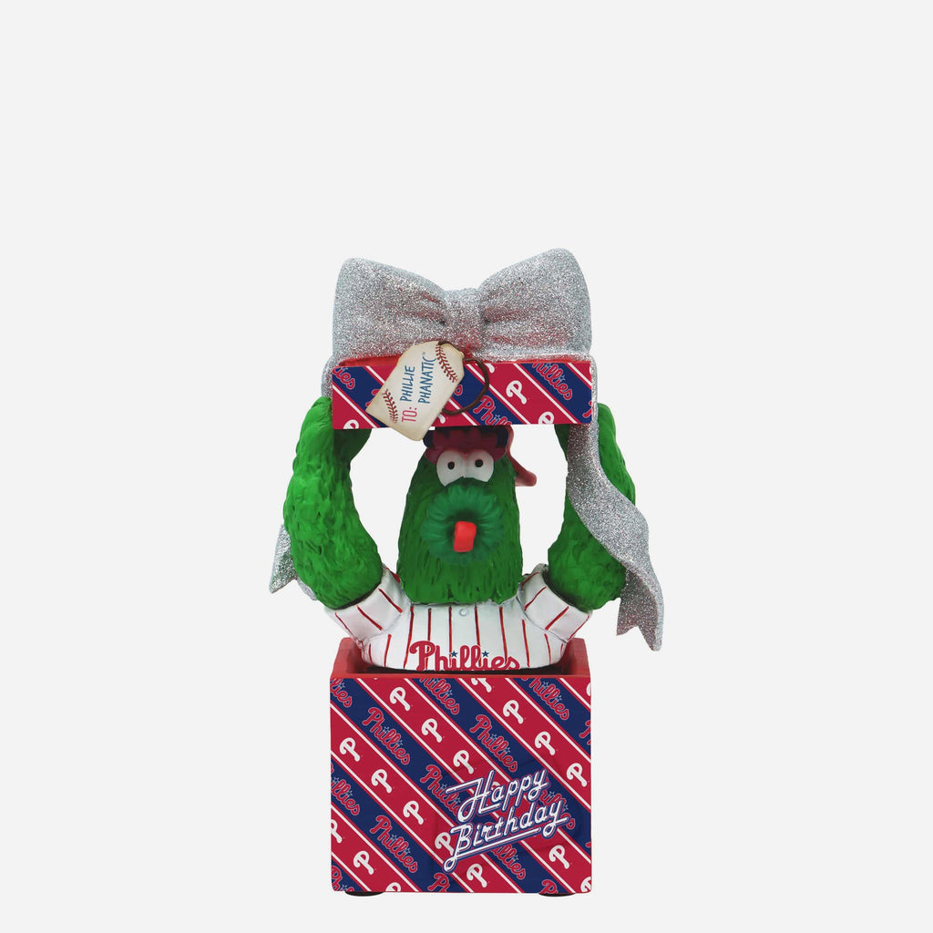 Phillie Phanatic Philadelphia Phillies Birthday Present Mascot Mini Bobblehead Scene FOCO - FOCO.com