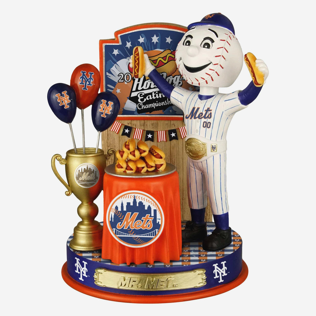 Mr Met New York Mets Hot Dog Eating Contest Bobblehead FOCO - FOCO.com
