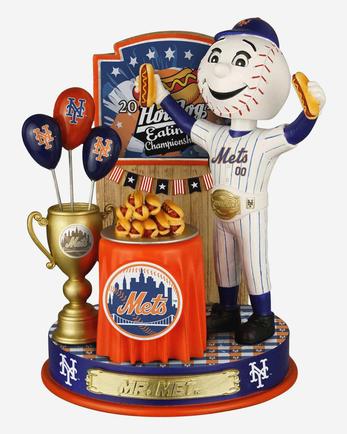 Mr Met New York Mets Hot Dog Eating Contest Bobblehead FOCO - FOCO.com