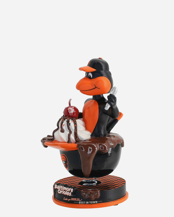 The Oriole Bird Baltimore Orioles Ice Cream Helmet Mascot Bobblehead FOCO - FOCO.com