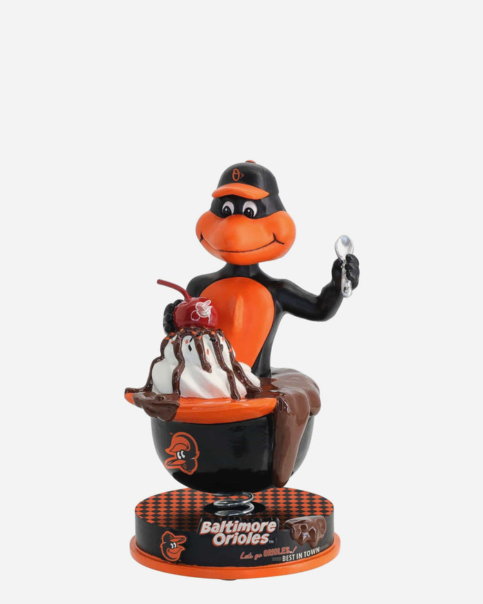 The Oriole Bird Baltimore Orioles Ice Cream Helmet Mascot Bobblehead FOCO - FOCO.com