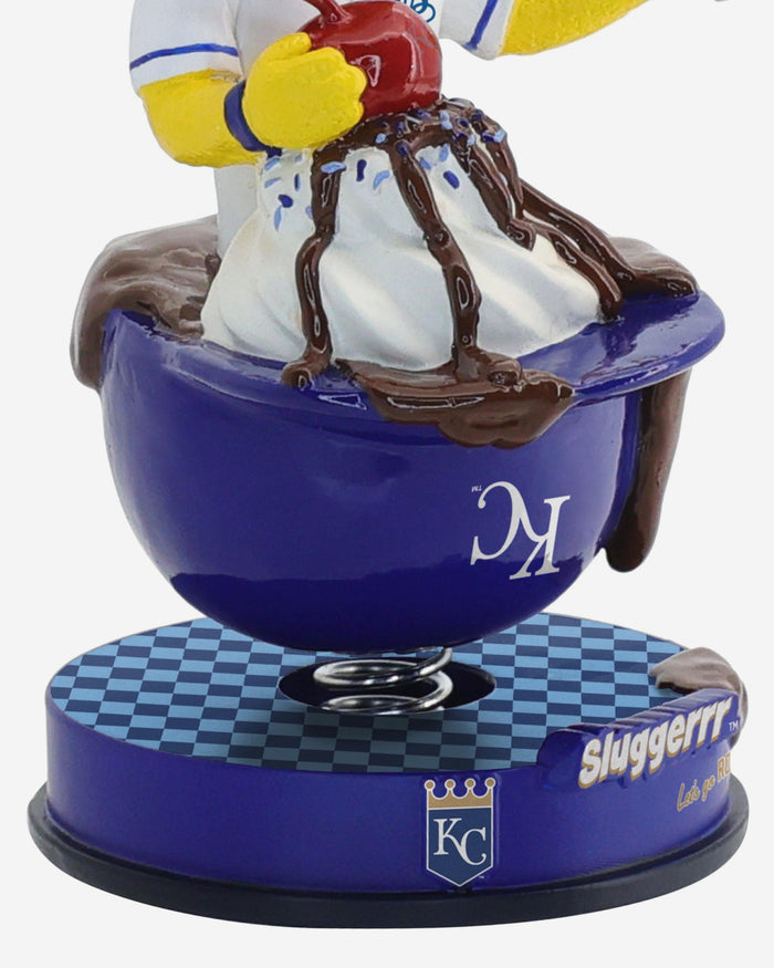 Sluggerrr Kansas City Royals Ice Cream Helmet Mascot Bobblehead FOCO - FOCO.com