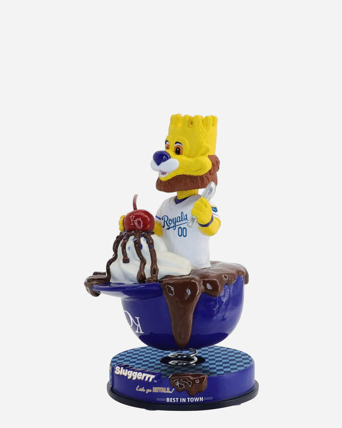 Sluggerrr Kansas City Royals Ice Cream Helmet Mascot Bobblehead FOCO - FOCO.com