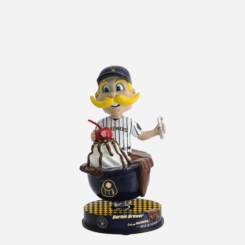 Bernie Brewer Milwaukee Brewers Ice Cream Helmet Mascot Bobblehead FOCO - FOCO.com