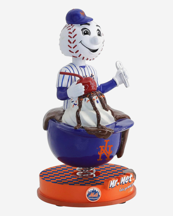 Mr Met New York Mets Ice Cream Helmet Mascot Bobblehead FOCO - FOCO.com
