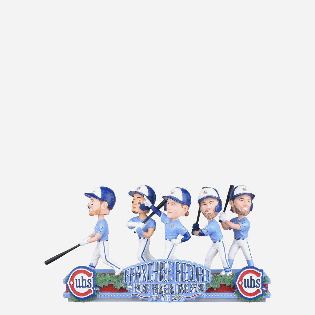 Chicago Cubs 8 Single Game Home Runs Franchise Record Mini Bobblehead Scene FOCO - FOCO.com
